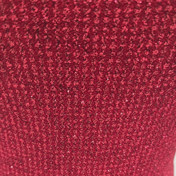 Hourglass Wine-Red Sparkle Midi Slip Dress - Picture 4 of 7